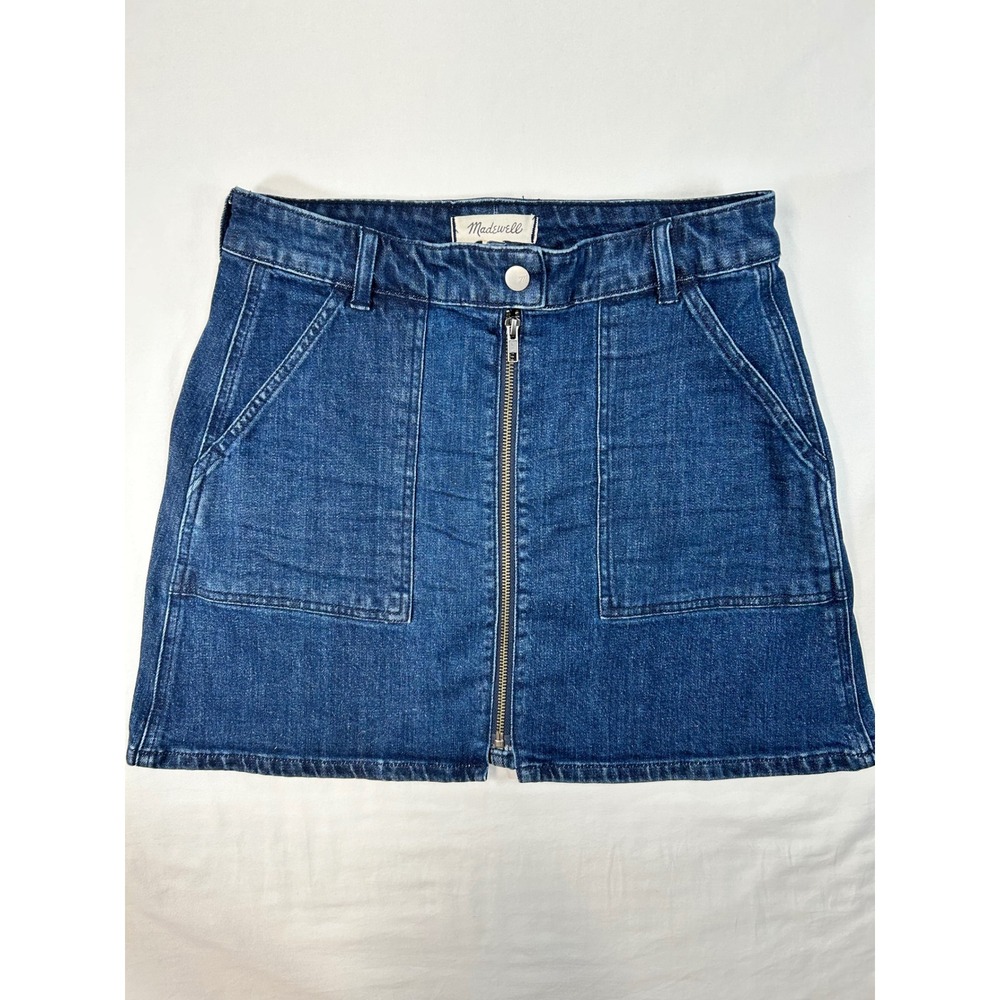 Madewell Indie Sleaze Retro‎ Casual Preppy Denim Mini Skirt Med A-Line Size 29